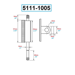 Dasqua Metric Dial indicator lug back 