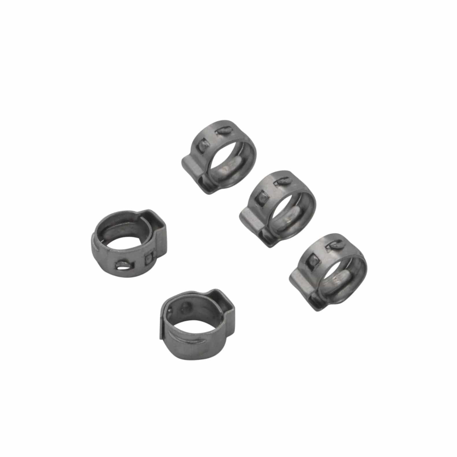 100pc 304 Stainless Steel 5.8-7mm Ear Hose Clamp Grab Kit Assortment - Twin Eagle Imports