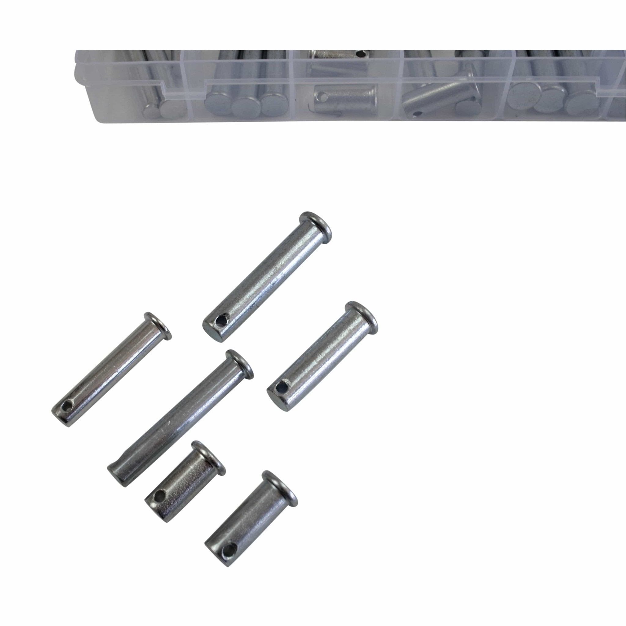 112pc Metric Clevis Pins and R Pin Grab Kit - Twin Eagle Imports