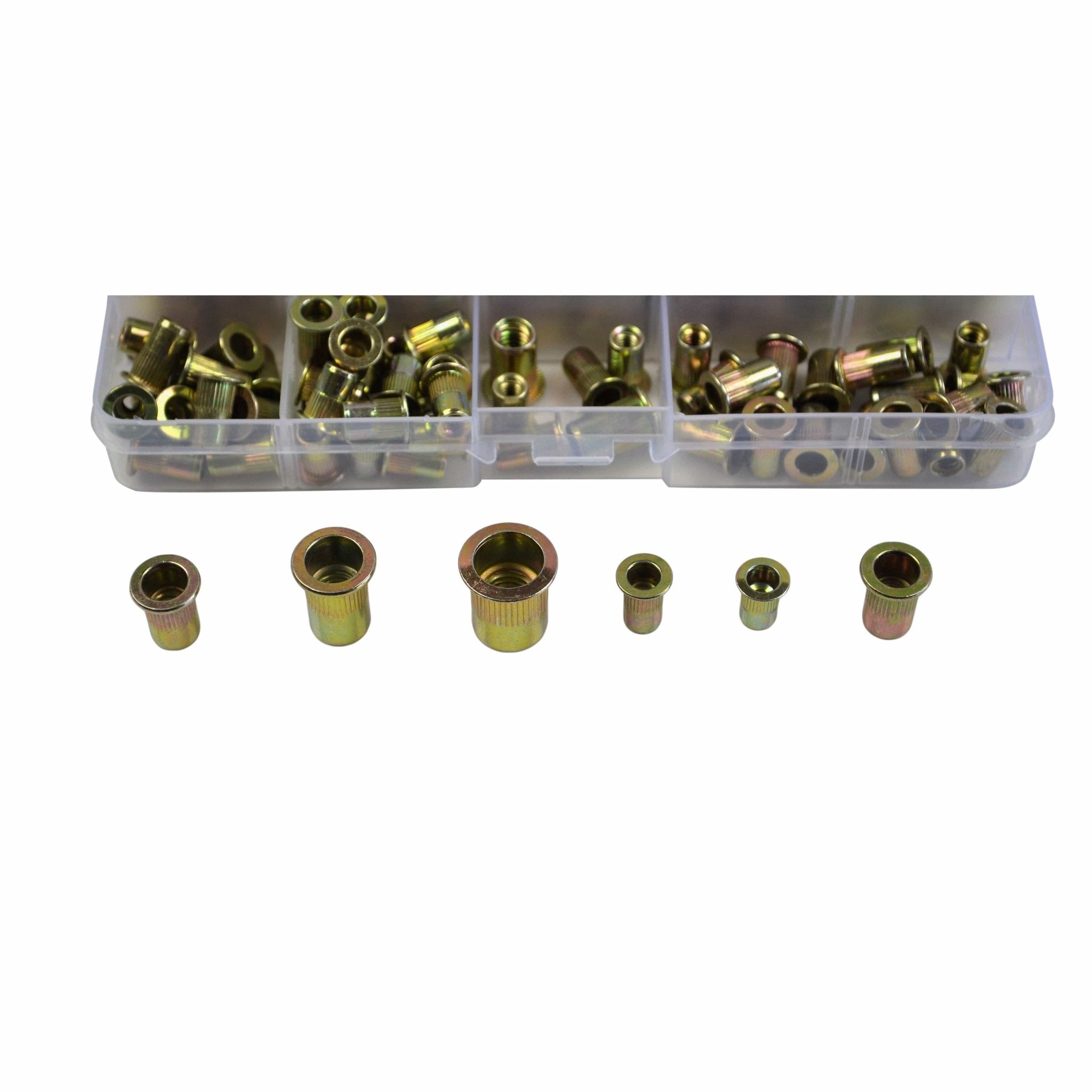 120pc Imperial Steel Flange Head Nutserts Grab Kit Assortment - Twin Eagle Imports