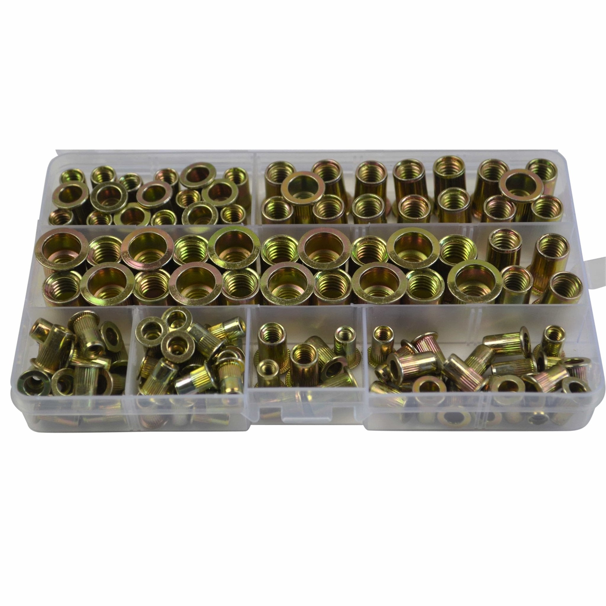 120pc Imperial Steel Flange Head Nutserts Grab Kit Assortment - Twin Eagle Imports