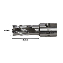 15 x 25mm D.O.C HSS 3/4" Universal Shank Annular Cutter - Twin Eagle Imports