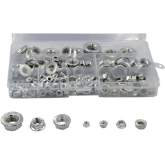 150pc Steel Metric Flange Nuts Grab Kit Assortment - Twin Eagle Imports