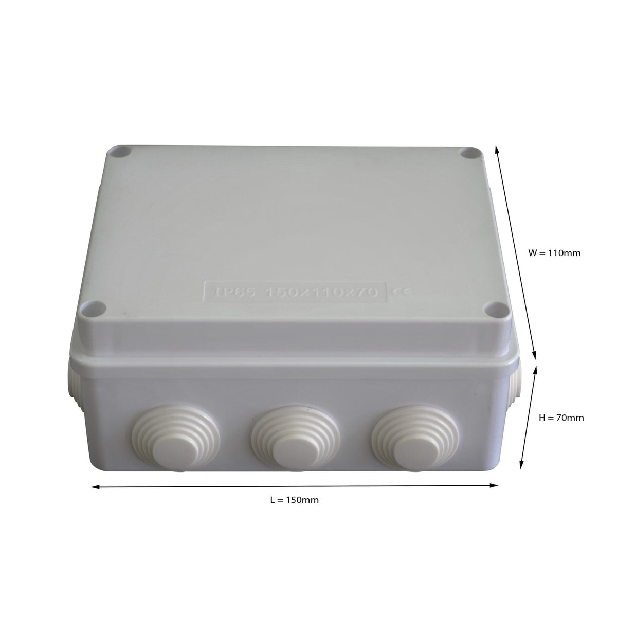 150x110x70 mm ABS Plastic IP65 Waterproof Junction Box - Twin Eagle Imports