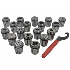 18 pc collets 3-20mm ER32 MT2 Precision Milling Collet Set - Twin Eagle Imports
