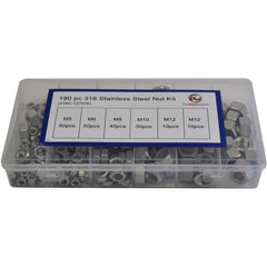 190pc Stainless Steel Nut Assortment - Twin Eagle Imports