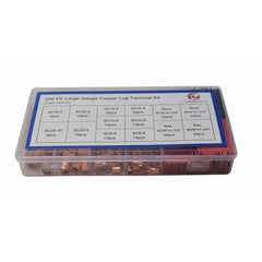 200pc Large Gauge Copper Lug Terminal Kit - Twin Eagle Imports