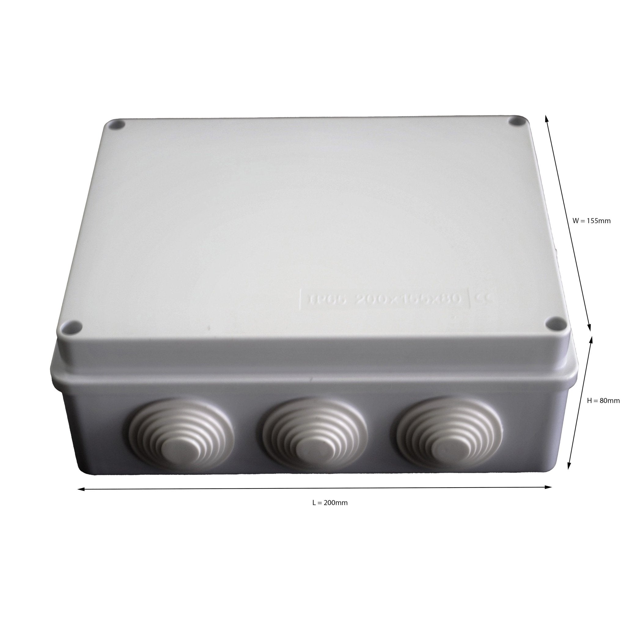 200x155x80 mm ABS Plastic IP65 Waterproof Junction Box - Twin Eagle Imports