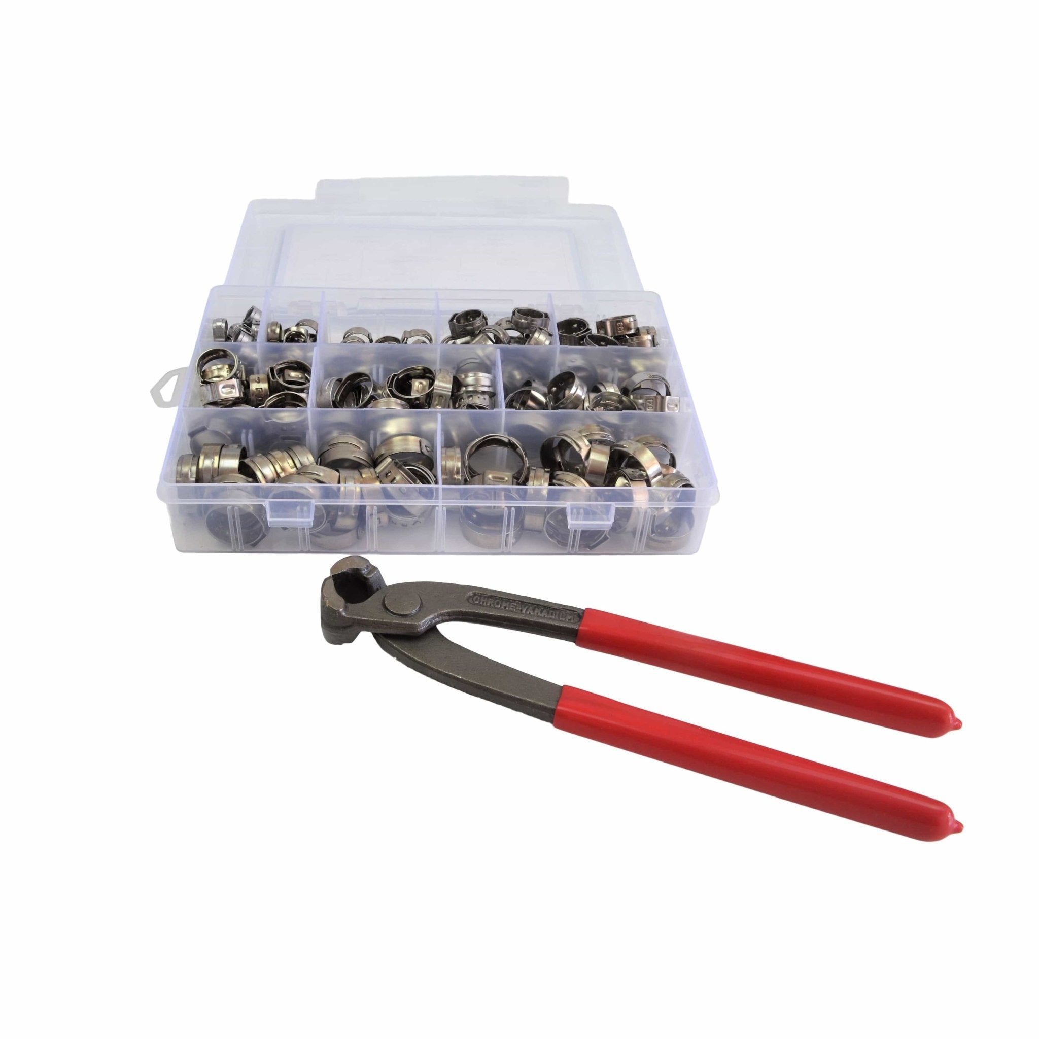 211pc 304 Stainless Steel Hose Clamp Grab Kit with Tool - Twin Eagle Imports