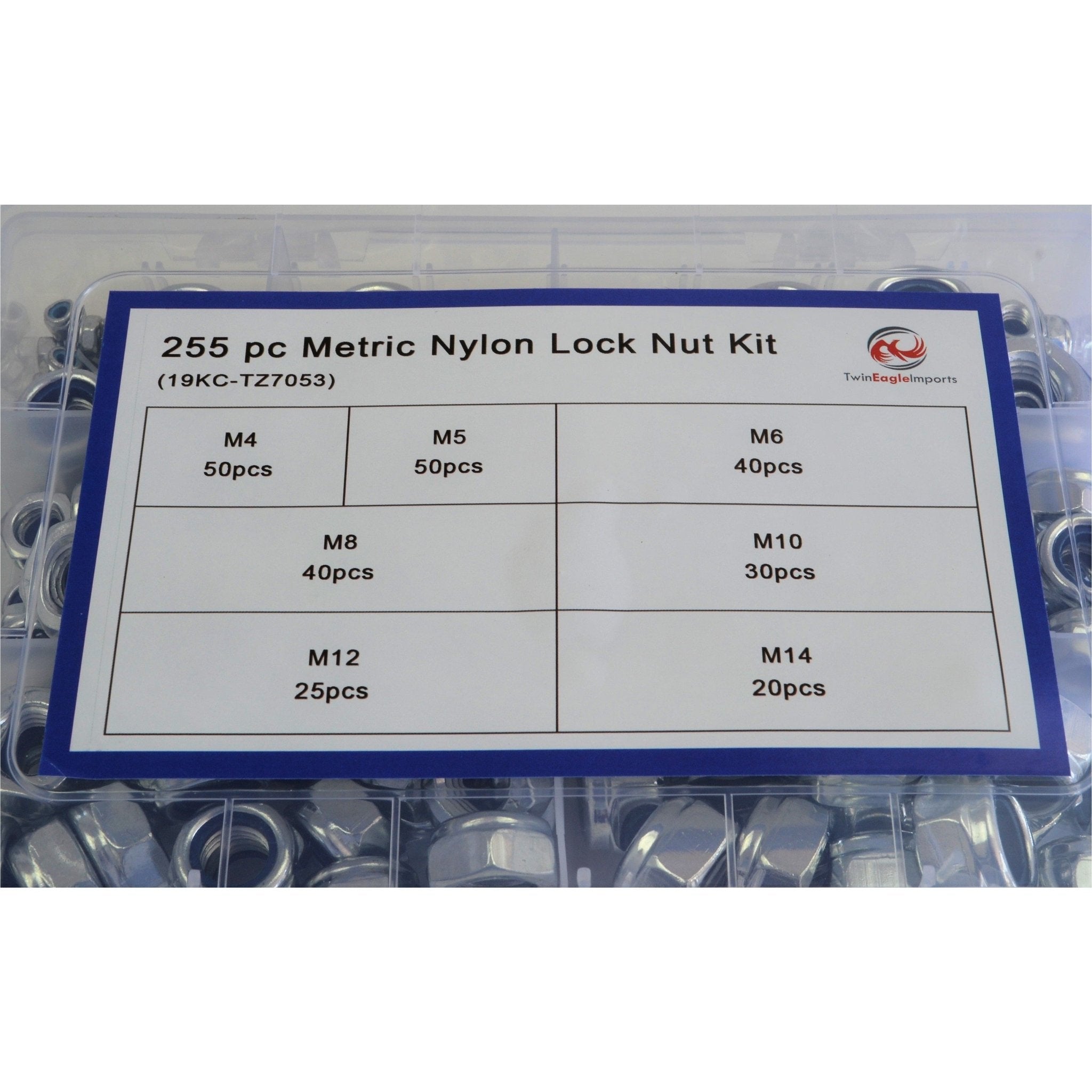255pc Metric Nylock Nut Kit - Twin Eagle Imports