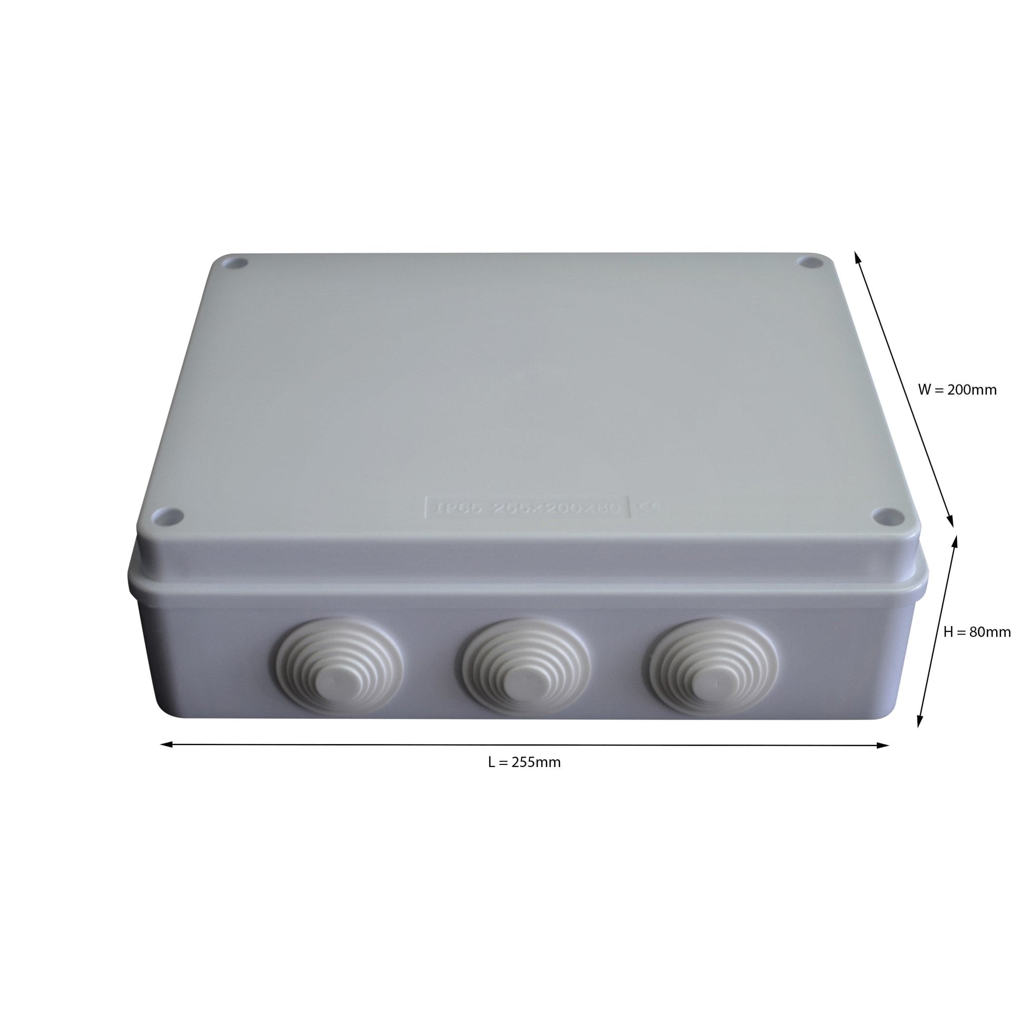 255x200x80 mm ABS Plastic IP65 Waterproof Junction Box - Twin Eagle Imports