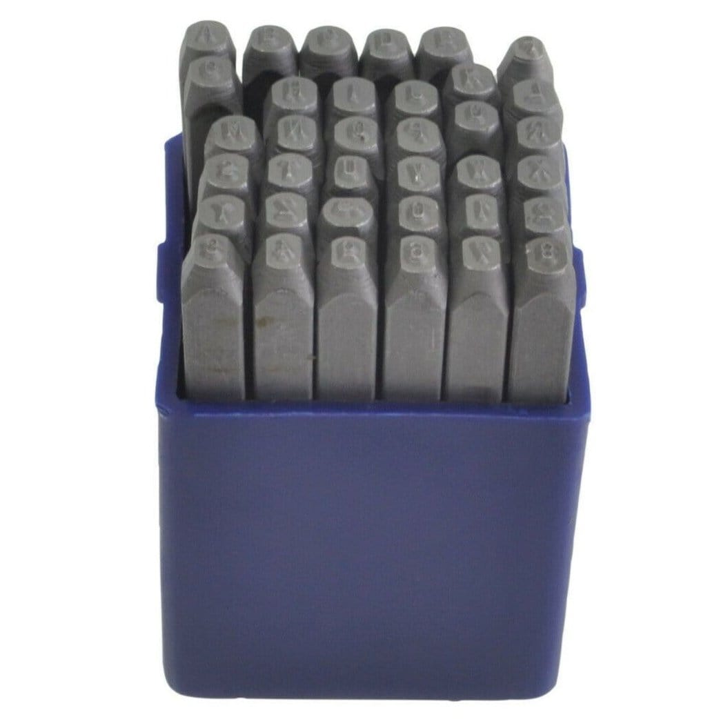 2mm Letter and Number Stamp Punch 36 Piece - Twin Eagle Imports