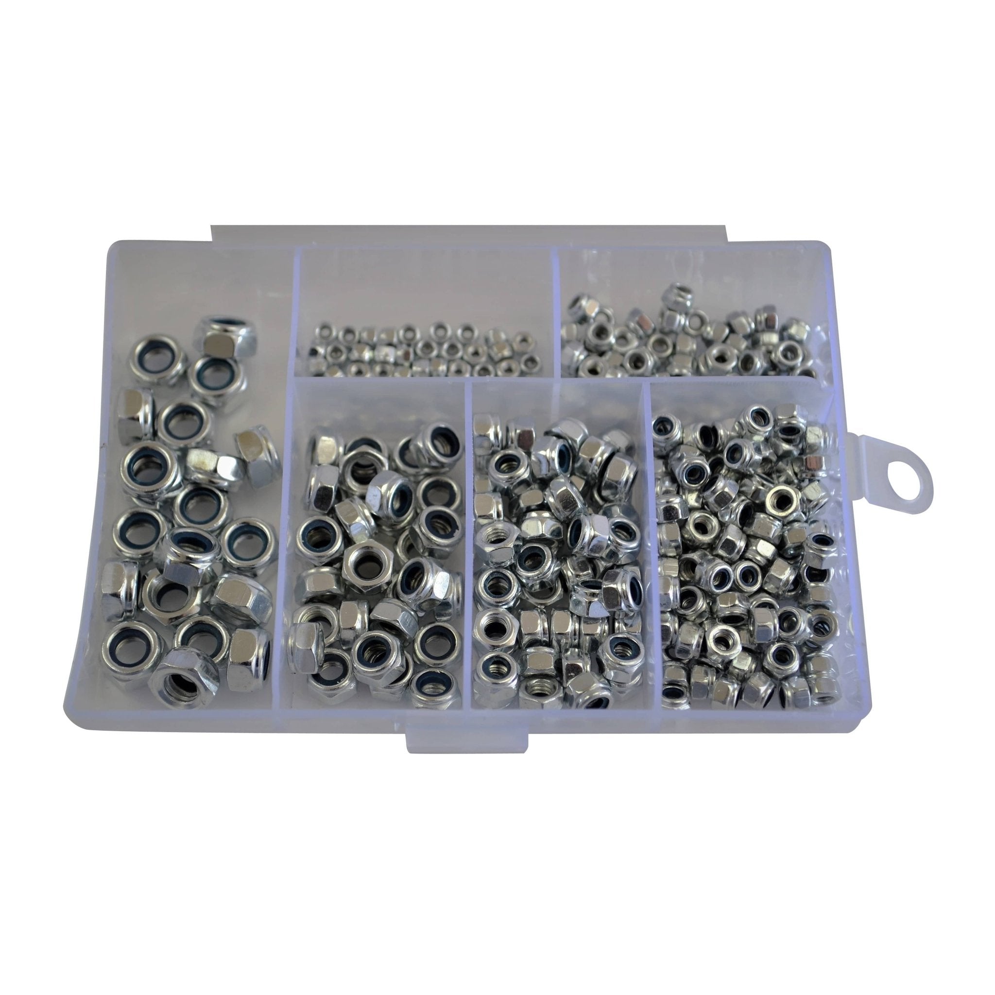 300pc Hex Nylock Nylon Carbon Steel Nut Grab Kit - Twin Eagle Imports