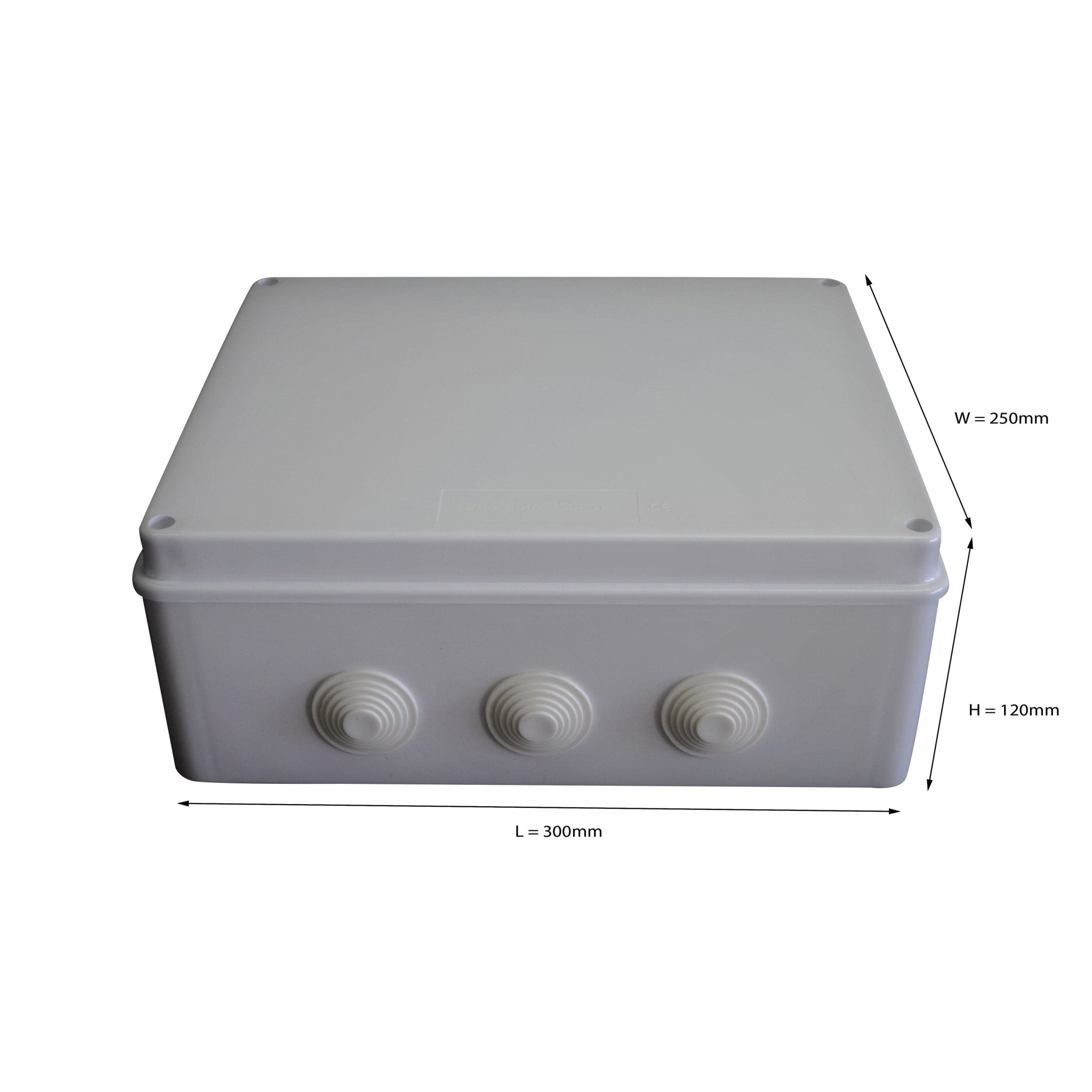 300x250x120 mm ABS Plastic IP65 Waterproof Junction Box - Twin Eagle Imports