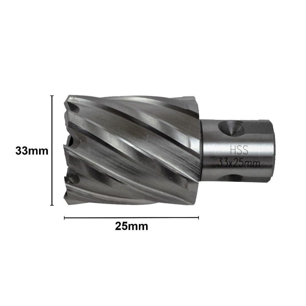 33 x 25mm D.O.C HSS 3/4" Universal Shank Annular Cutter - Twin Eagle Imports