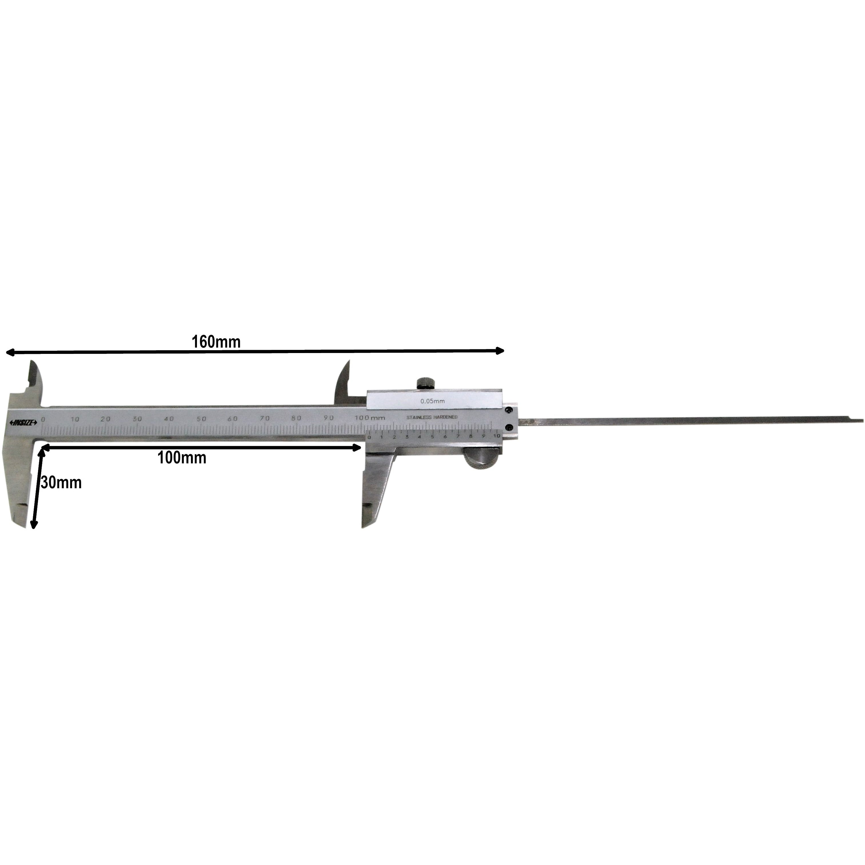 Insize Mini Vernier Caliper 0-100mm Range Series 1203-1003