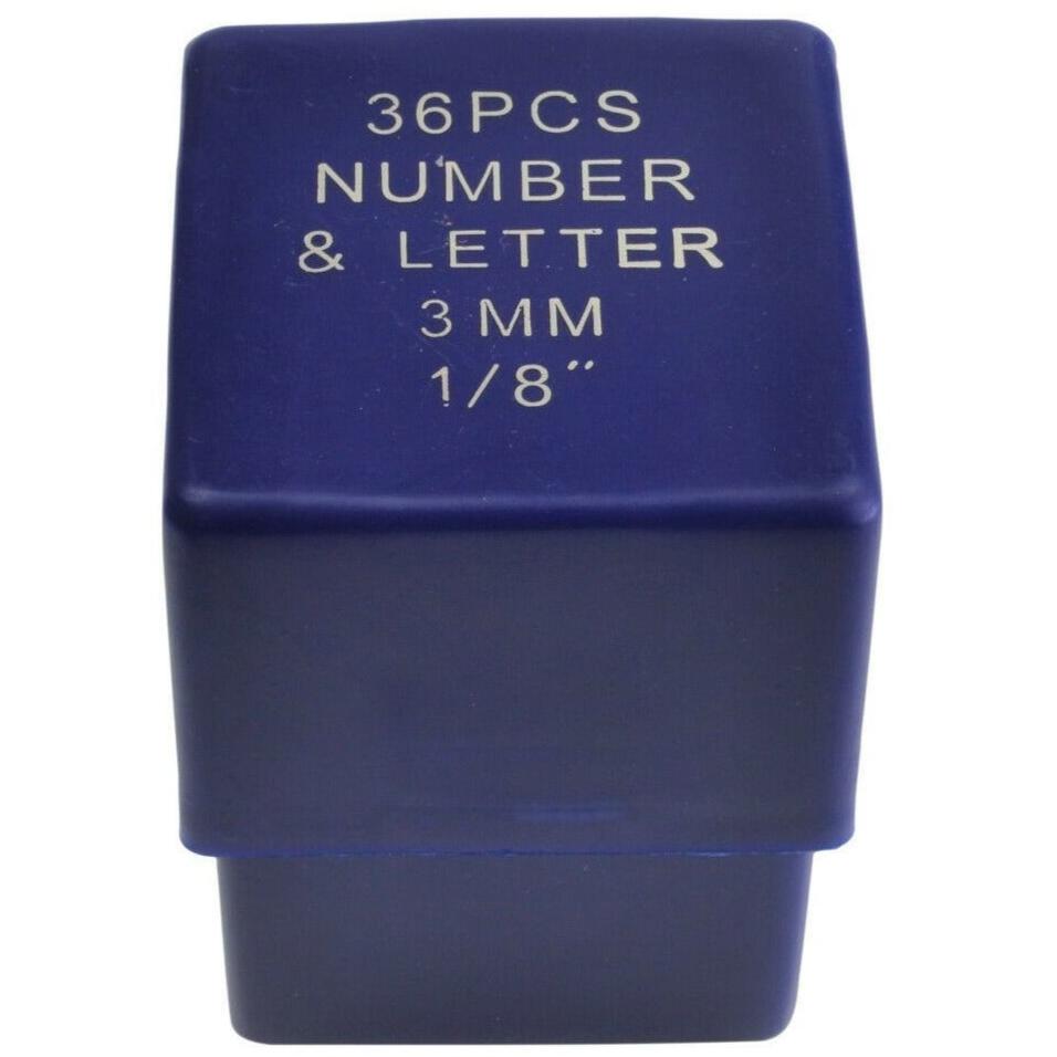 3mm Letter and Number Stamp Punch 36 Piece - Twin Eagle Imports