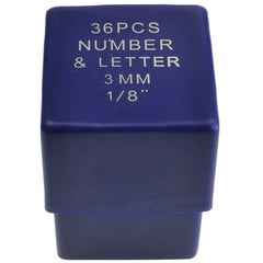 3mm Letter and Number Stamp Punch 36 Piece - Twin Eagle Imports