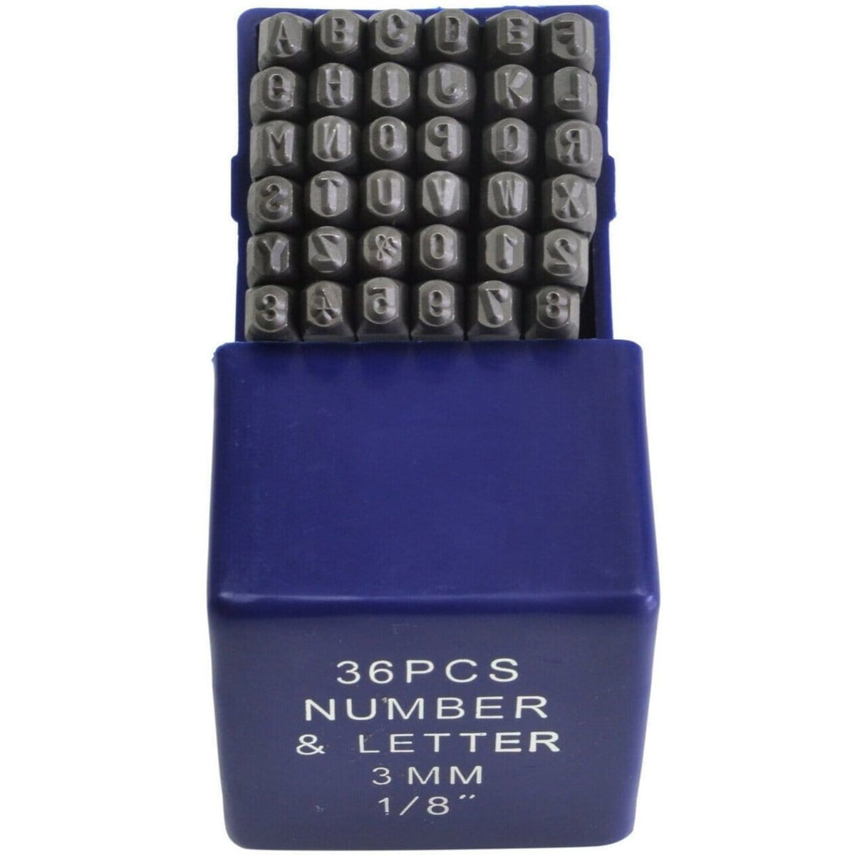 3mm Letter and Number Stamp Punch 36 Piece - Twin Eagle Imports