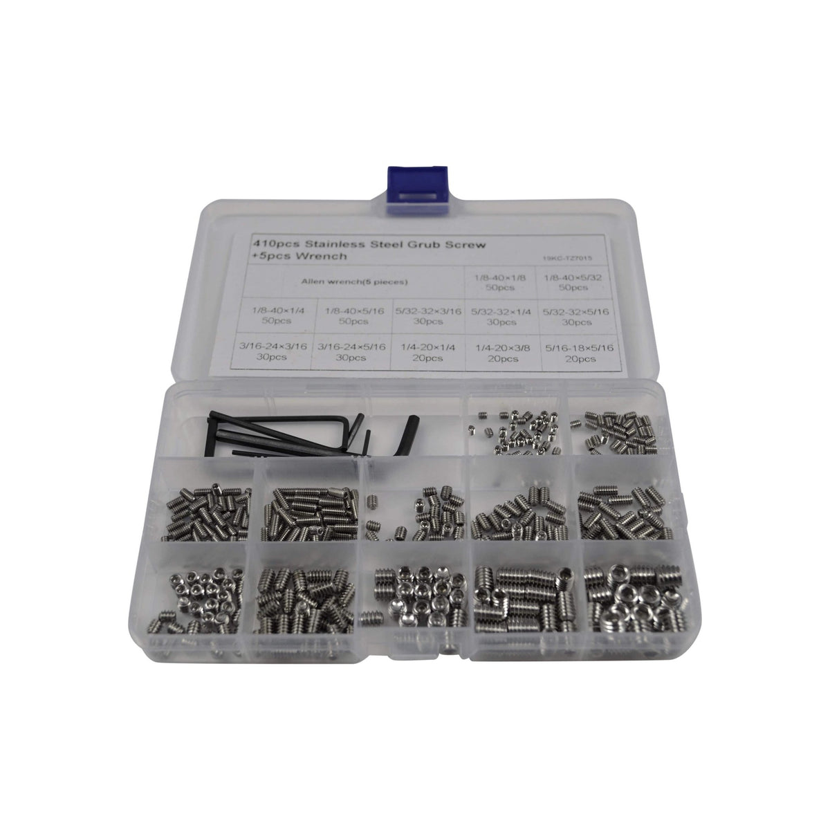 410pc Imperial Stainless Steel Grub Screw Grab Kit Assortment - Twin Eagle Imports