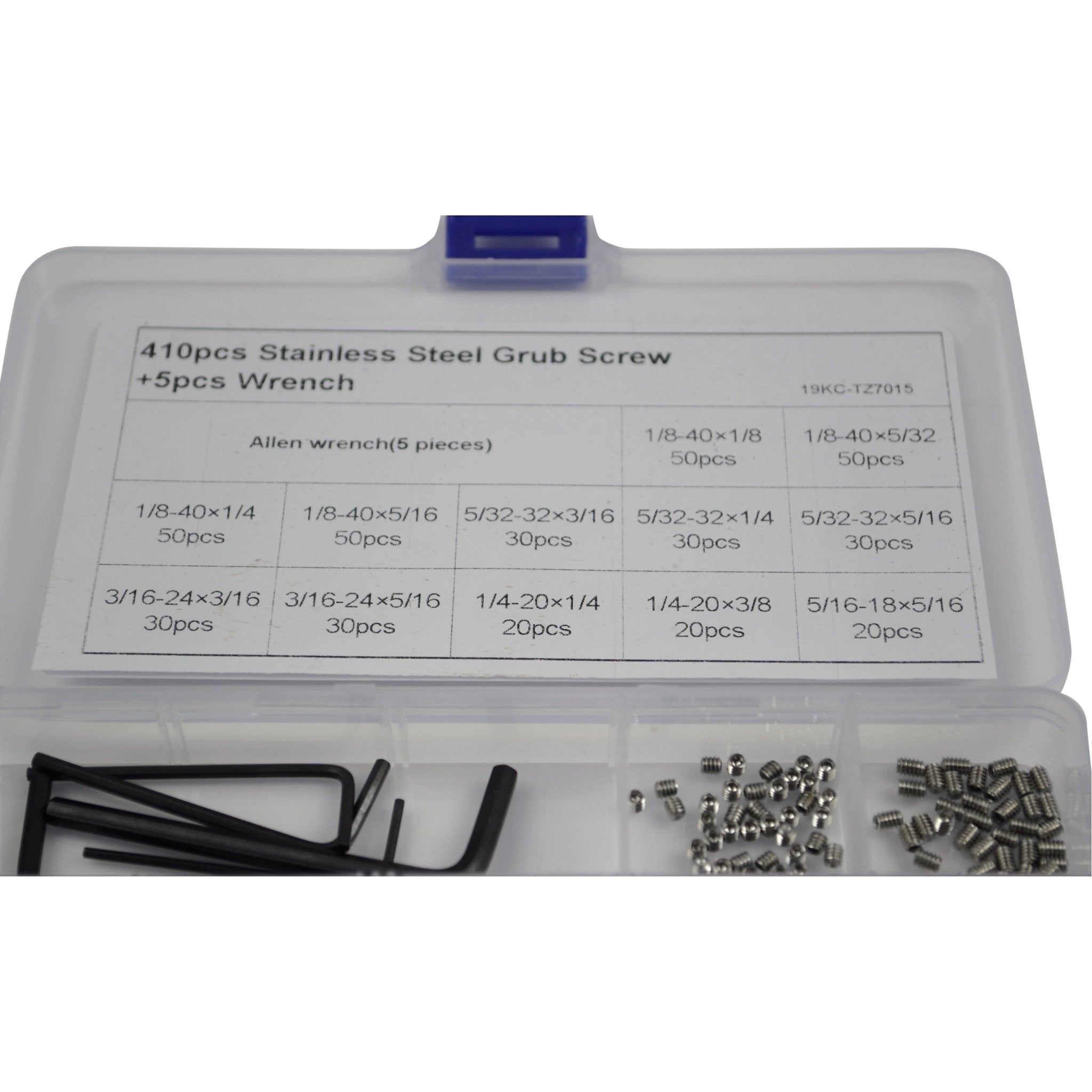 410pc Imperial Stainless Steel Grub Screw Grab Kit Assortment - Twin Eagle Imports