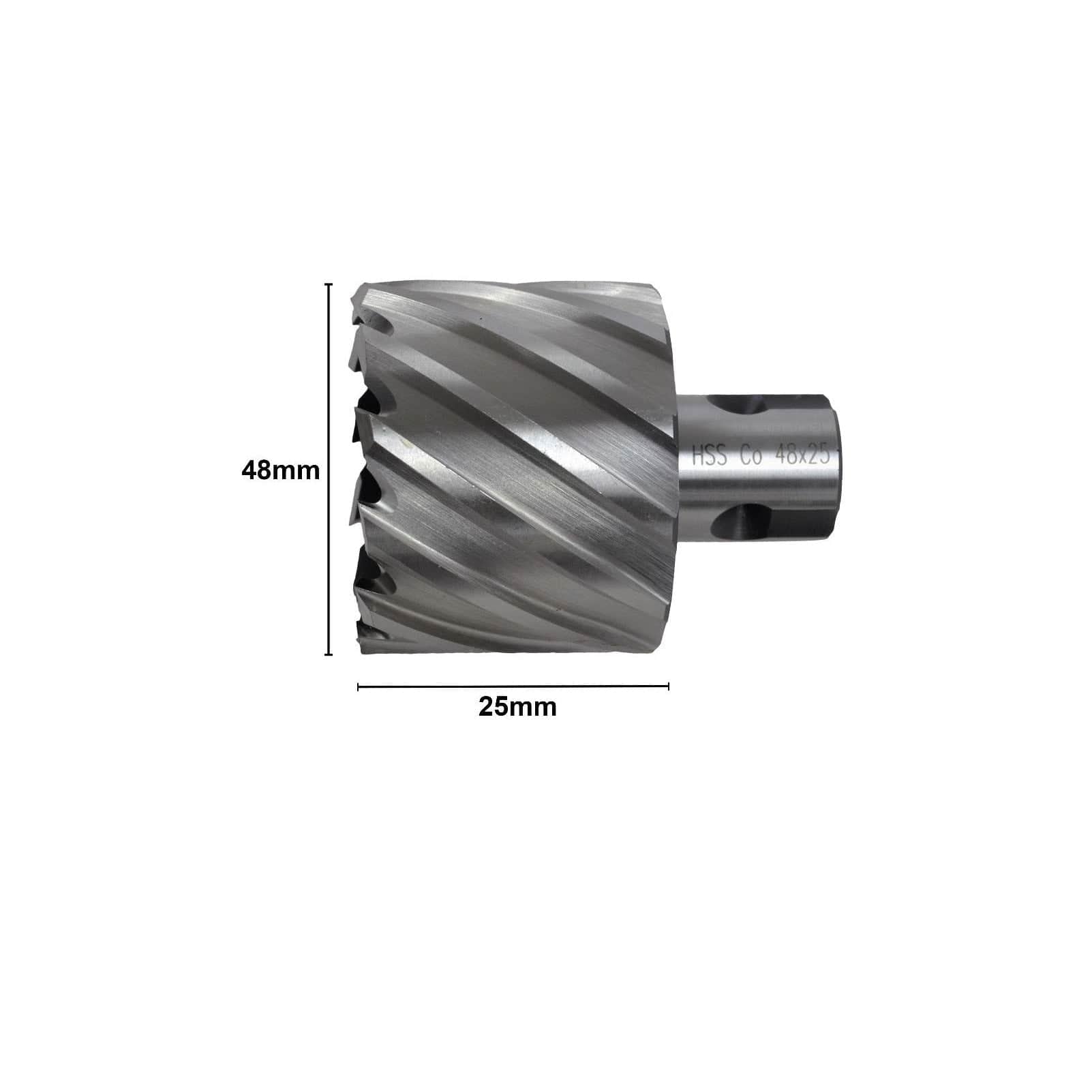 48 x 25mm D.O.C HSS Weldon Shank Annular Cutter - Twin Eagle Imports