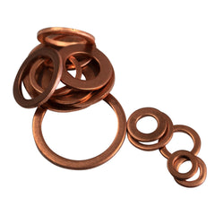 red copper washer kit grab set 150pc 15 sizes solid copper sump plug assorted fastners parts water plumbing