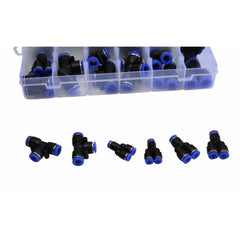 60pc Metric Pneumatic Push in Air Line Hose Joiner Grab Kit Assortment - Twin Eagle Imports