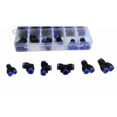 60pc Metric Pneumatic Push in Air Line Hose Joiner Grab Kit Assortment - Twin Eagle Imports