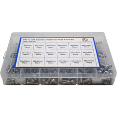 682 Piece 304 Stainless Steel Pan Head Screw Grab Kit Assortment - Twin Eagle Imports
