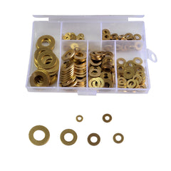 brass washer kit M2 M4 M5 M6 M8 M10 metric assortment 250piece pc fastners industrial hardware supplies