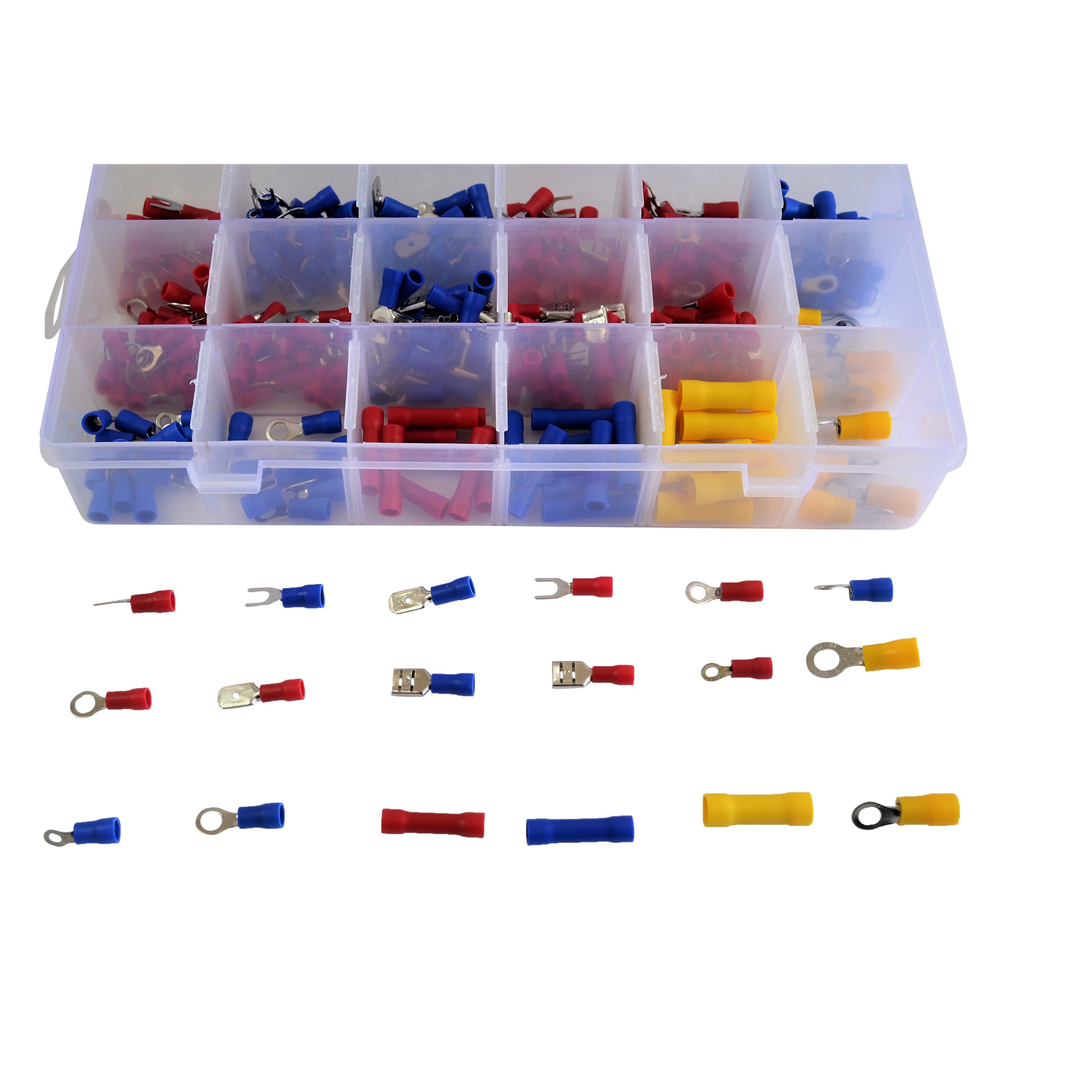 assorted insulated electrical wire crimp terminal kit 300 connectors 12/24v set vehicle parts accessories supplies 