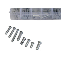 112 Pc Metric Clevis Pin & R Pin & Split Pin grab kit assortment