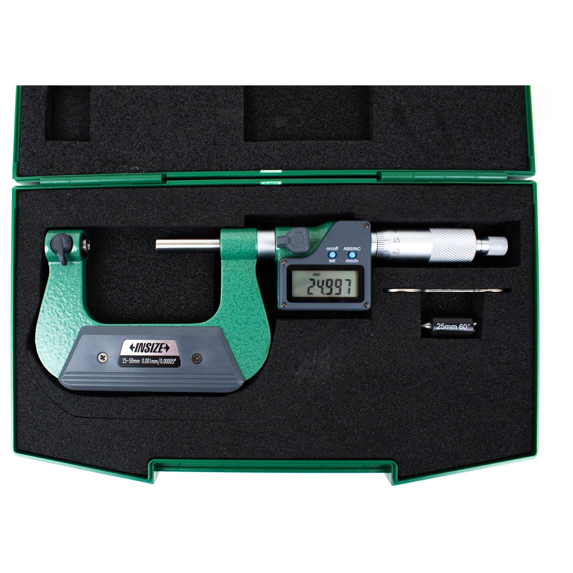 Insize Digital Screw Thread Micrometer 25-50mm Range Series 3581-50A