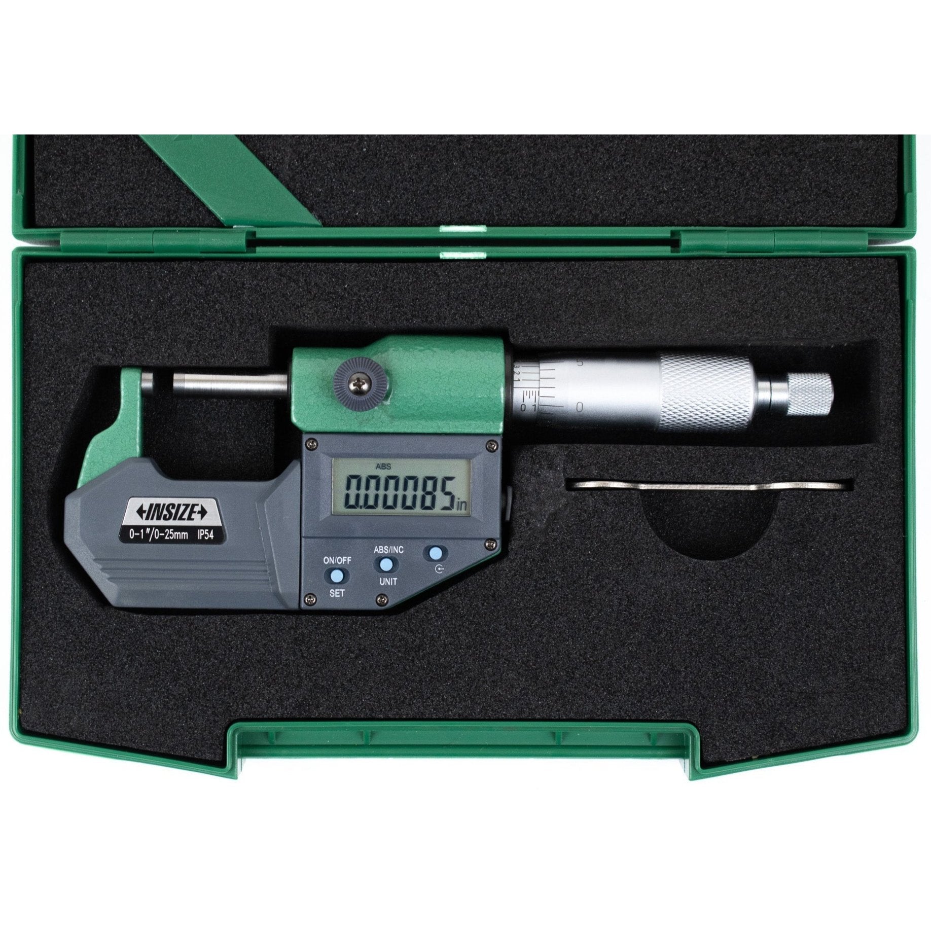 Insize Digital Spherical Anvil Tube Micrometer 0-25mm/0-1" Range Series 3560-25E