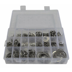 340 piece 304 Stainless Steel Internal External Snap RingCirclip Grab Kit Assortment