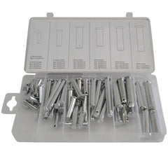 60 Pc Metric Clevis Pin Hitch Pin Grab Kit Assortment  M8 - M12