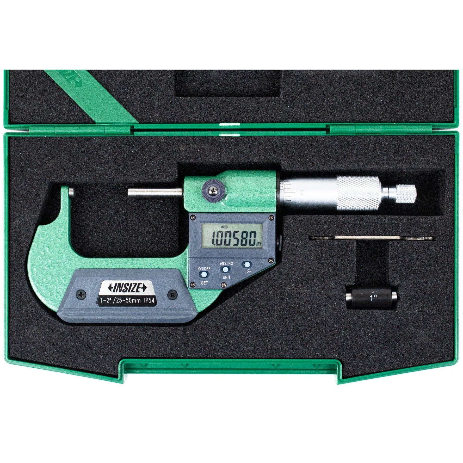 Insize Digital Spherical Anvil Tube Micrometer 25-50mm/1-2" Range Series 3560-50SE