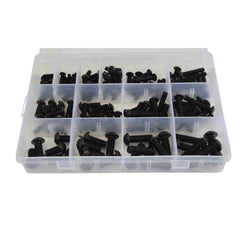 124 pc Grade 8.8 High Tensile Button Head Cap Screw Bolt Grab Kit Assortment M4 - M8