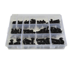 124 pc Grade 8.8 High Tensile Button Head Cap Screw Bolt Grab Kit Assortment M4 - M8