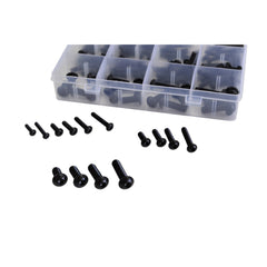 124 pc Grade 8.8 High Tensile Button Head Cap Screw Bolt Grab Kit Assortment M4 - M8