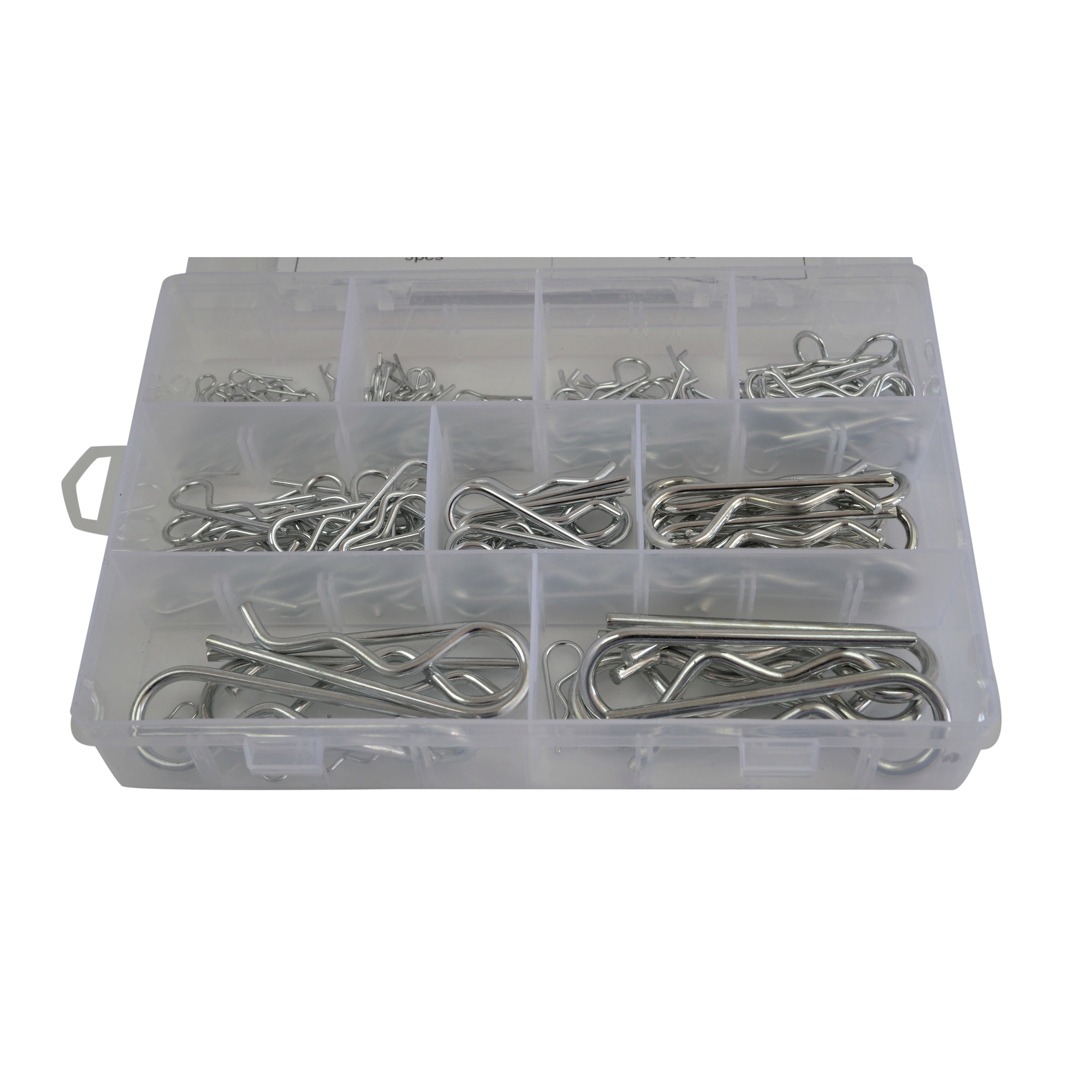 150 Piece R Pin clip grab kit assortment  R1 up to R4-75 mm Hitch Pin