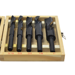 5 PC HSS IMPERIAL 1/2 REDUCED SHANK DRILL BIT SET DRILLS 9/16 5/8 3/4 7/8 1" 