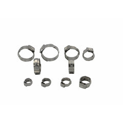 100 Piece 304 Stainless Steel 5.8-7mm Ear Hose Clamp Grab Kit Assortment 