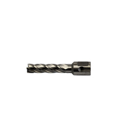  1/2” x  2” -  Annular Cutter - HSS  Made From Quality High Speed Steel.   Drilling Size: 1/2”  Drilling Depth: 2”  Overall Length Including Shank: 87 mm  Overall Length Excluding Shank: 62 mm  Shank Size: Ø19 mm  Pin Size: 6.35 mm  Flutes: 4   Made from high speed tool steel, our 1/2" x 2"  drill bit will quickly and safely cut holes in steel. The size of each cutter is etched on the shaft. This cutter has a 2” cutting depth and ¾” Weldon shank. Harlingen annular cutters are the solution to your high toler