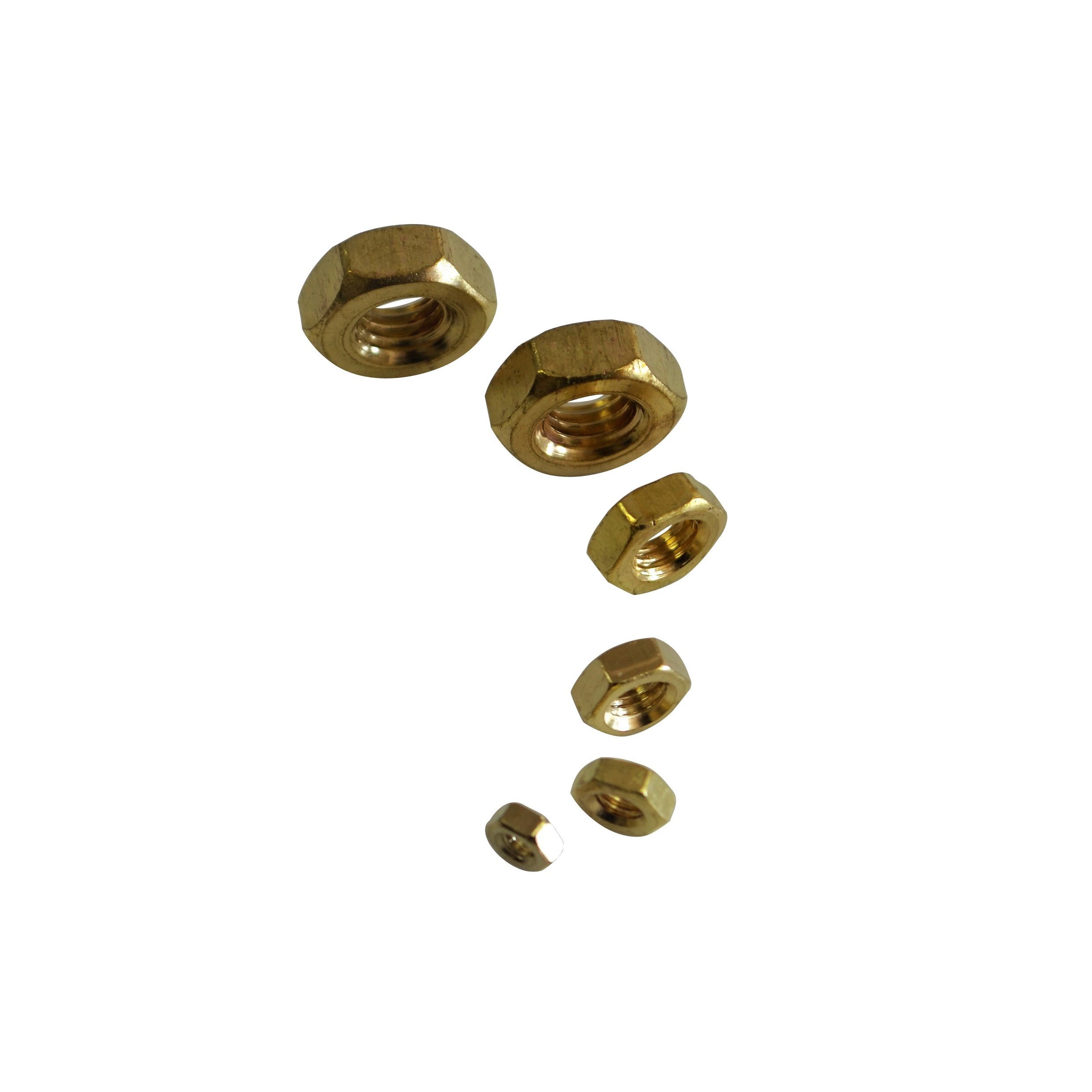 hex standared brass nut kits nuts metric coarse 20 pc M2 M3 M4 M6 M8 fastner