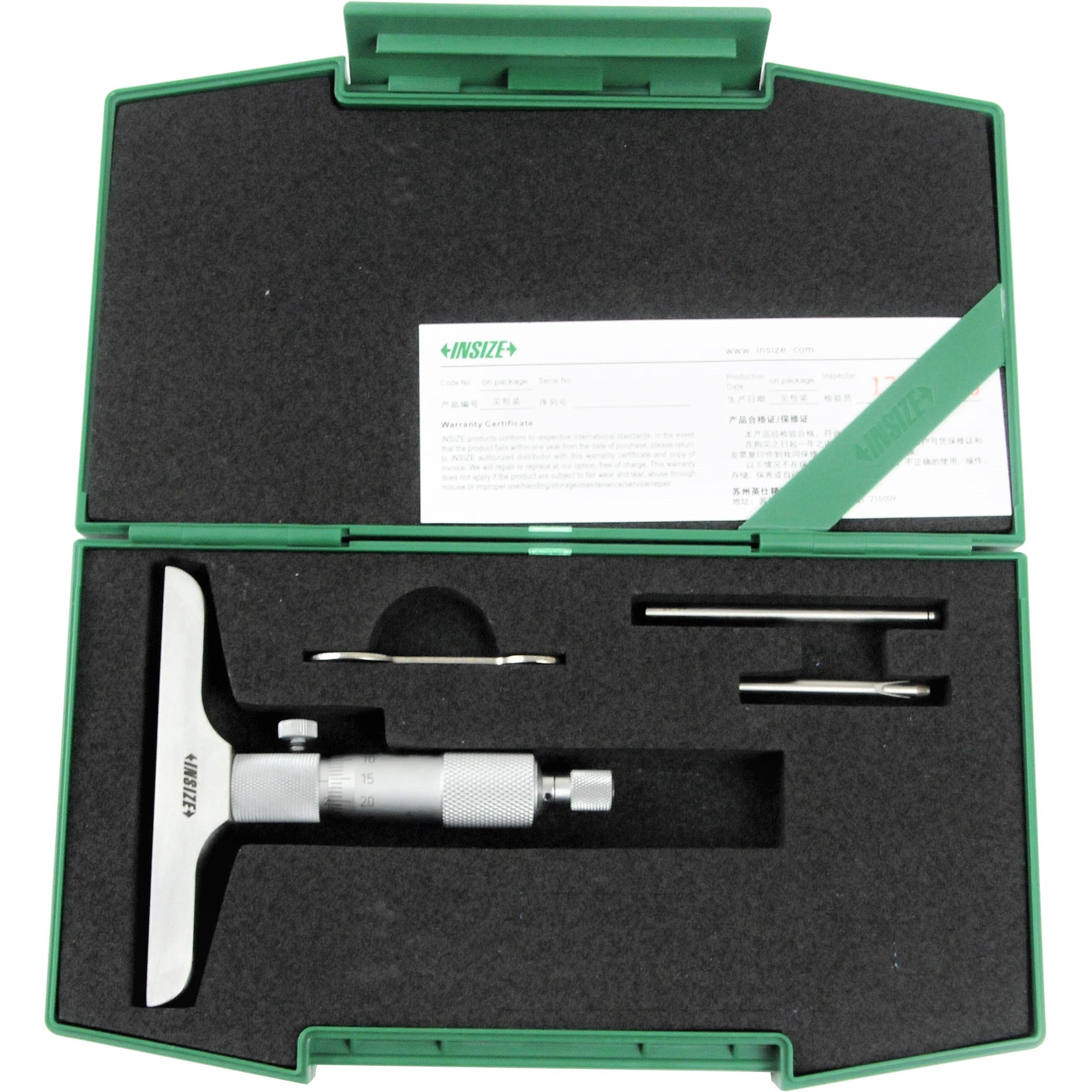 Insize Imperial Depth Micrometer 0-50mm Range Series 3240 - 50