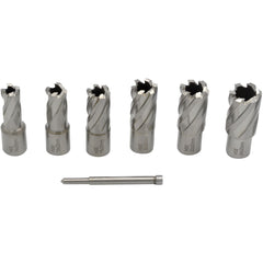 7 PC Weldon Shank HSS Annular Cutter Set 