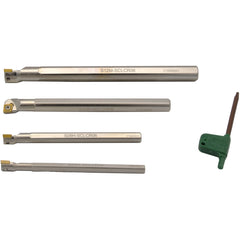 Indexable Boring Bar 4 Piece Set 6 / 8 / 10 / 12 mm Shank