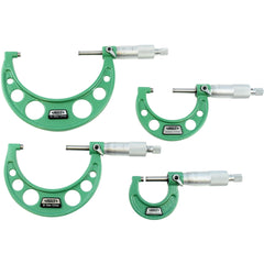 Insize Outside Micrometer Set 4 Piece Series  0-100mm Range Series 3203-1004A